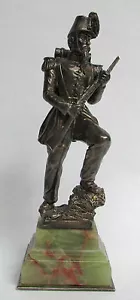 IMPRESIONANTE ESTATUILLA DE INFANTERÍA FRANCESA 2º IMPERIO PLATA BRONCE - Imagen 1 de 7