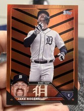 2023 Topps Update # US4 Jake Rogers Orange Black Foil SP Detroit Tigers