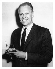 President Gerald Ford With Sports Illustrated Award 8x10 Silver Halide Photo