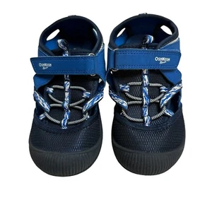 OshKosh B'Gosh Sport Sandals Toddlers Size 11 Matty Blue Closed Toe Shoes - Picture 1 of 8