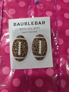 Pendientes de fútbol con barra de chuchería puerta trasera día del juego glamour imitación perla cristal brillante NUEVO - Imagen 1 de 3