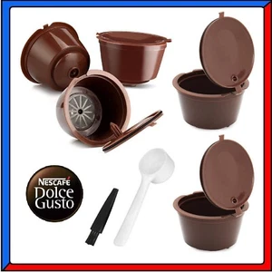 5 x Capsule Riutilizzabili Ricaricabili per Macchina da Caffè Dolce Gusto Caffe - Foto 1 di 8