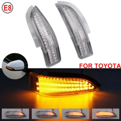 Clear For Toyota Yaris XP150 2014-2018 RAV4 12-14 LED Dynamic Turn Signal Light - Image 1 of 4