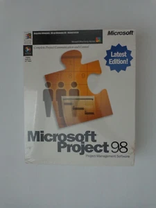 Microsoft Project 98 Full Version For PC Factory Sealed in Retail Box NEW - Picture 1 of 5