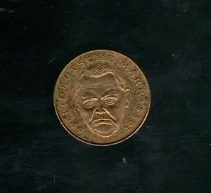 2 DM Erhard chapado en oro 1989 J a partir de 5 subastas sin gastos de envío - Imagen 1 de 1
