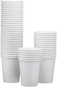 Paquete de 200 tazas de café desechables de papel blanco de 8 oz bebidas frías calientes para beber C... - Imagen 1 de 1