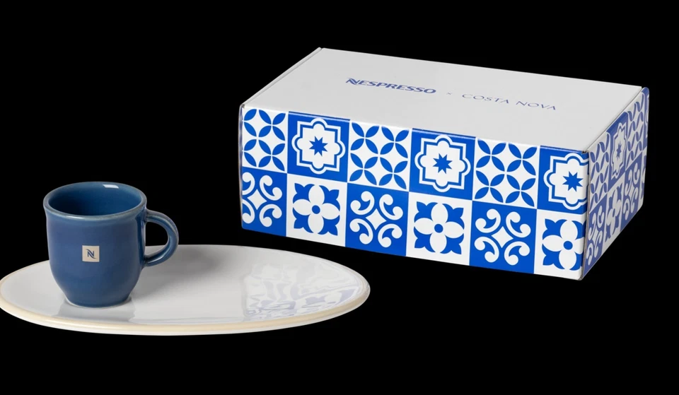 Nespresso View Espresso Tassen Set (2 Tassen 2 Untertassen). Neu OVP - Bild 1 von 4