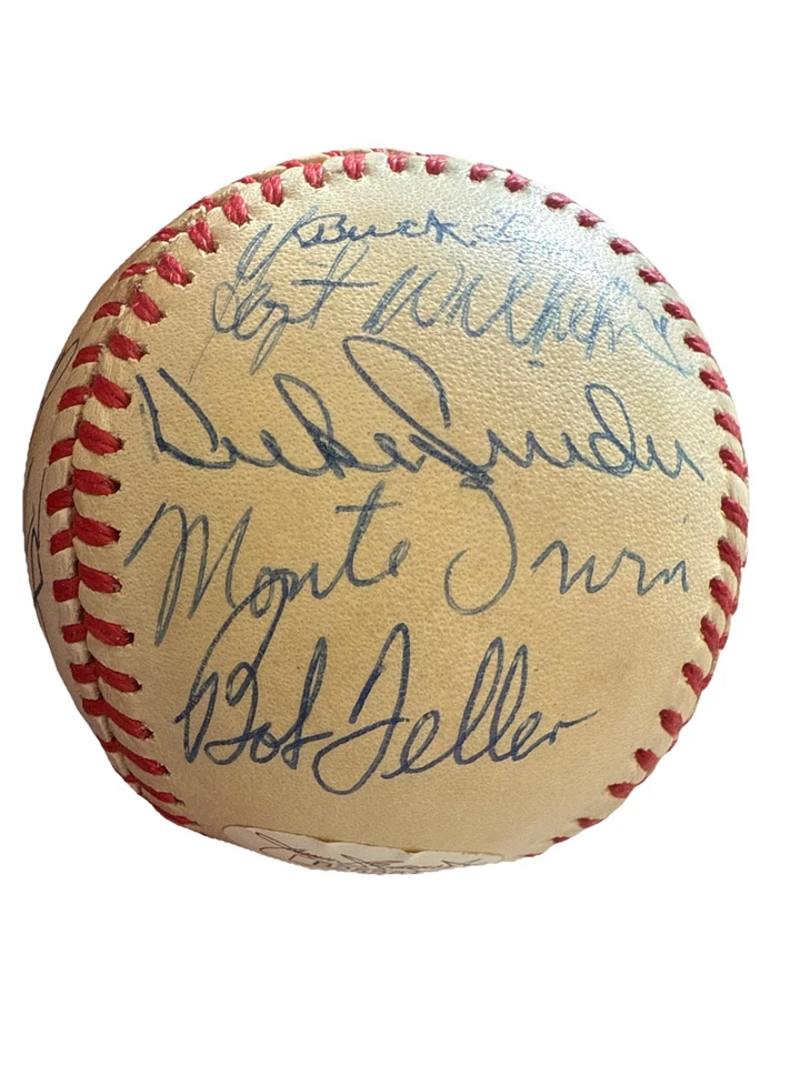 Multi Signed Baseball JSA COA Feller, Snider,Mize,Spahn,Slaughter, Robinson - Image 1 of 4