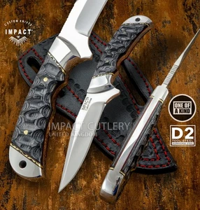 Model # 5839 Custom Full Tang Skinning Knife Hand Made By Impact Cutlery | D2 - Picture 1 of 12