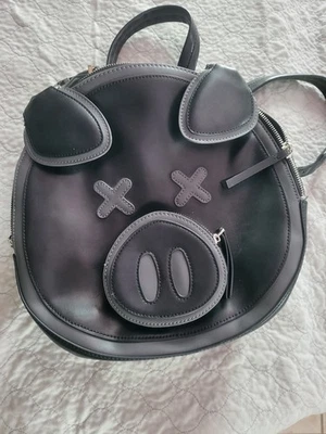 Коллекционное издание Jeffree Star X Shane Dawson черный кожаный свинья большой рюкзак - Изображение 1 из 4