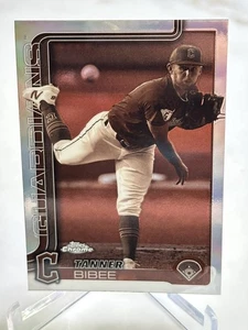 2025 Topps Chrome #236 Tanner Bibee Sepia Refractor - Picture 1 of 2
