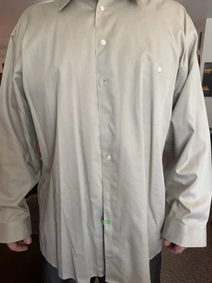 Camisa abotonada Towncraft Broadcloth para hombre sin arrugas 18 34/35 manga larga Foto 1 de 2