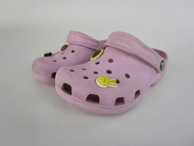 Zueco Crocs Clásico Juniors Niños Grandes Zapatos Toboganes Cómodos Sin Cordones Rosa Talla 1 Foto 1 de 4