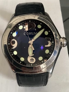 Corum Bubble Blue Dial 163.250.20 Quartz Men's Watch - Fresh Battery - Picture 1 of 14