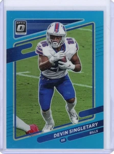 DEVIN SINGLETARY 2021 DONRUSS OPTIC AQUA PRIZM /299 #54 BUFFALO BILLS - Picture 1 of 2