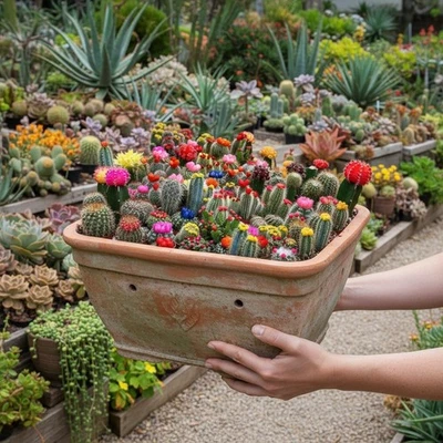 500 Rainbow Cactus Seeds – Assorted Spiny Beauties for Succulent Gardens - Image 1 of 3