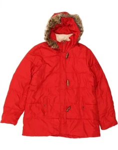 CHAPS Womens Hooded Padded Jacket UK 18 XL Red Polyester DF01 - Picture 1 of 5