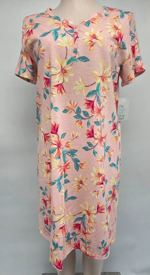 Nuevo con etiquetas Camisón Croft & Barrow Tejido Melocotón Floral S Camisa para Dormir Pequeña Foto 1 de 4
