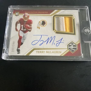 2019 Panini Limited Rookie Patch Autographs Terry McLaurin #130 /249 AU, MEM, RC - Picture 1 of 2