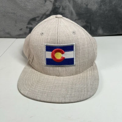 Boné masculino bandeira do estado do Colorado Snapback cinza Yupoong The Classics lã acrílica - Imagem 1 de 4