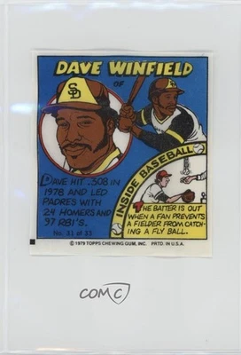 1979 Topps MLB Bubble Gum Player Portraits Dave Winfield #31 HOF - Image 1 of 2