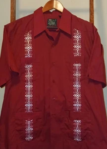 Original Haband Guayabera Button Down besticktes klassisches Hemd mit Taschen XL - Bild 1 von 4