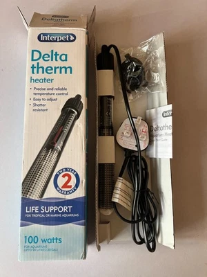 Boxed Unused Delta Therm Heater 100 watts for Tropical or Marine Aquariums 90L - Image 1 of 4