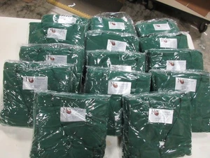 Lot of 14 Matte Hunter Green 6'9"-6'11" Adult Graduation Cap and Gown Ensembles - Picture 1 of 2
