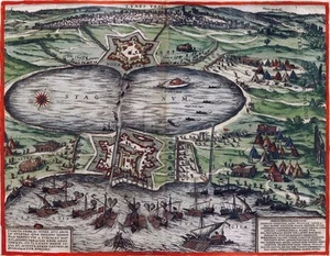 Reproduction plan ancien de Tunis 1575 - 2 - Foto 1 di 1