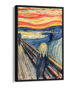 EDVARD MUNCH, THE SCREAM -FLOAT EFFECT CANVAS WALL ART PRINT - Picture 1 of 12