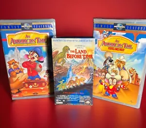Don Bluth Steven Spielberg Animated VHS Lot - Land Before Time An American Tail - Picture 1 of 10
