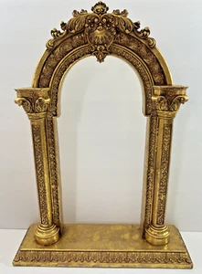 Arco Dorado Columnas Góticas Figura Estatua para Belén o Estatuillas Arco 19"H - Imagen 1 de 6