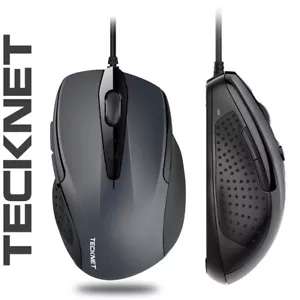 TeckNet Pro S2 High Performance Wired USB Mouse with 6 Buttons 2000DPI Mice Grey - Picture 1 of 22