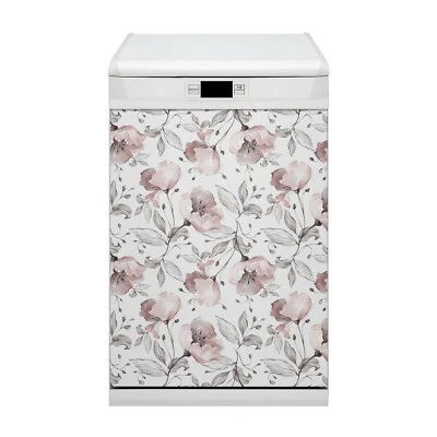 Küche Spülmaschine Geschirrspüler Magnet Magnetplatte Pastell Mohnblumen - Bild 1 von 4