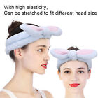 (Sky Purple)Women Facial Cleaning Headband Rabbit Ear Decoration Elastic DOB