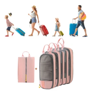 Travel Luggage Organizing Handbag Lightweight Bags Compression Packing Cubes Set - Picture 1 of 5