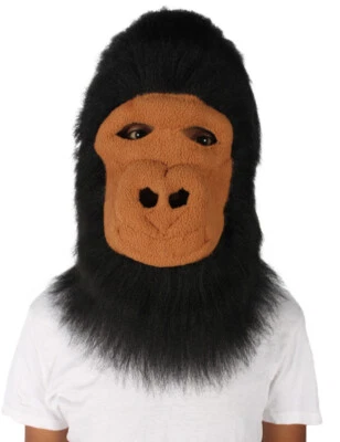 HPO Hairy Unisex Ape Mask and Bodysuit Costume Bundle, Multiple Color Options - Image 1 of 4