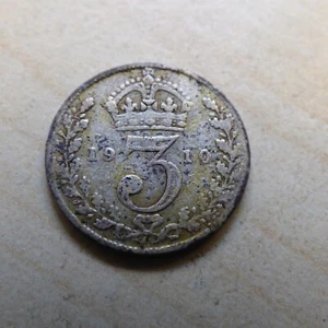 Edward VII Threepence 3D Silver 1910 Space Filler (myrefn18889B) - Picture 1 of 2