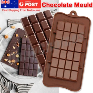 Chocolate Mould Bar Break Apart Choc Block Ice Tray Silicone Cake Bake Cook Mold - Picture 1 of 6