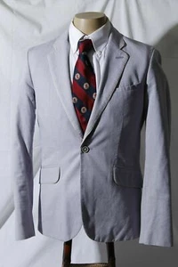 Ted Baker London Light Blue Cotton Sport Coat Jacket Blazer Size 3 - Picture 1 of 11