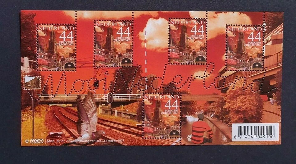 2007 NETHERLANDS SHEET MOOI NEDERLAND (29) UTRECHT BIRD DE DOM VF MNH POSTFRIS - Image 1 of 1