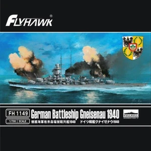 Flyhawk FH1149 1/700 German Battleship Gneisenau 1940 Plastic Model Kit - Picture 1 of 6