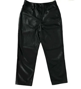 MADEWELL Hose Damen 30 The Perfect Vintage Straight Jeans Kunstleder schwarz - Bild 1 von 11