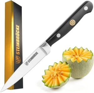 4" Stainless Steel Sharp Paring Knife Ergonomic Handle for Cutting and Peeling - Picture 1 of 7