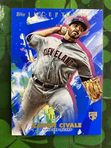 Topps Inception 2020 Aaron Civale azul paralelo novato 1/25 #20 Guardians - Imagen 1 de 2