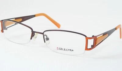SELECTRA SEL4423 1 BURNT MAROON /BURNT ORANGE EYEGLASSES GLASSES 52-17-135mm Foto 1 de 4