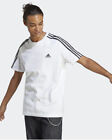  Loisirs T-shirt HOMME Adidas Blanc Ess 3-Stripes . Coton 