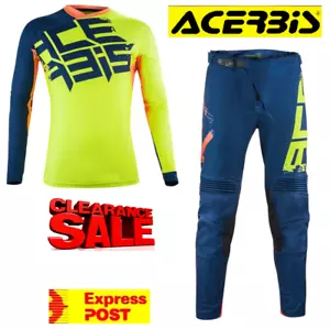 CLEARANCE Acerbis Motocross Pants & Jersey Set NEW #28/Sm Navy/yellow/pink MX - Picture 1 of 7