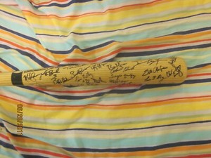 1995 Wilmington Blue Rocks Minor League Baseball Team Signed Bat 30+ Signatures
