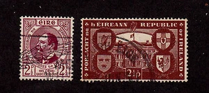 Ireland - 1943-49 - SC 125, 139 - Used - Douglas Hyde, Leinster House - Picture 1 of 1